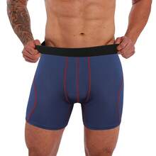 3pack Men Underwear Breathable Mesh Boxer Brief Trunks Jocks Long Leg Shorts - Multicolor - View 10