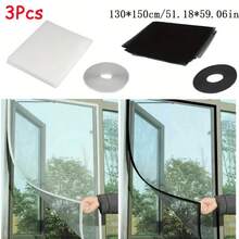 3 Packs Self-Adhesive Window Mosquito Netting - Invisible Mesh Screen For Insect Protection With DIY Installation Tape Included - Multicolor - View 11