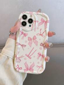 1 件蝴蝶结 TPU 包裹相机简约可爱手机壳，防摔，适用于 11、12、13、13ProMax、14ProMax、 15、15PRO、15PLUS、15PROMAX、 16、16Pro、16Plus、16Promax 系列防水防震防刮 - 彩色 - 查看 3