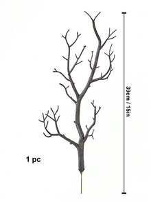 1/3Pcs Artificial Plastic Branches,Faux Antlers Tree Branch,Small Decorative Branch For Wedding Table Decoration,Baby Shower,Party Decor,Fake Plants Home Decor Christmas Decorations Room Decor Christmas - Black - View 2