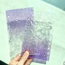 A5 A6 Water Wave Customized Cover Loose Leaf Binder, Multi-Color 6 Holes, Pink Purple Green Acrylic Cover Options, Cover And Portable Size, With Inner Pages & Refills, Suitable For School, Office, Planner, Travel Photo, Note Taking, Creative Writing, DIY Albums, Memo Pads, Travel Journals, Cash Check Holders,School Supplies,Back To School