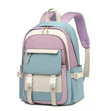 Unisex Large-Capacity Middle School And College Student Backpack, Multicolor Travel And Gift Backpack - Lake Blue - View 3