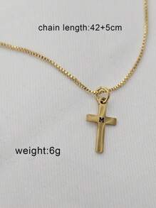 suteyi Custom-Engraved Gold And Silver Cross Necklaces For Teenagers, Exquisite And Small, Suitable For Both Boys And Girls, Can Be Given As A Baptism Gift Or As A Cross Necklace For Both Boys And Girls.