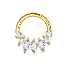 SWANJO 1pc Titanium Marquise Zirconia Hoop Earrings 8mm Cartilage Daith Rook Nose Piercing Body Jewelry - TF663 - View 9