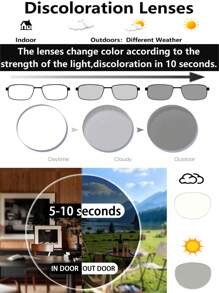 1pc Geometric Modern Simple Style Casual Popular Design Women Fashion Photochromic Glasses For Golf Outdoor Casual Activities Shopping Driving Camping Fashion Accessories For Summer Beach Vacation,Outdoor,Travel