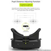 Kính thực tế ảo Byson VR Kính 3D Mũ bảo hiểm Kính VR cho TV, Phim & Trò chơi điện tử Tương thích với IOS, Android & Hỗ trợ 4,7-7 inch - Nhiều màu - Xem 6