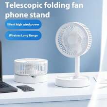 1 Pieza Ventilador mini plegable USB | Ajuste silencioso de 3 velocidades | Soporte telescópico de ABS | Soporte para teléfono y portátil para múltiples escenarios | A prueba de salpicaduras para uso doméstico/dormitorio/exterior