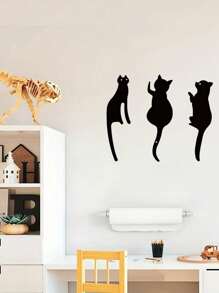 CIFbuy Metal Kitten Wall Art Set Of 3, Cute Animal Hanging Decor For Living Room, Doorway, Bedroom - Rustproof Gift For Pet Lovers Birthday & Graduation, Suitable For Modern Home Decoration, Home Decoration, Room Decoration, Wall Decoration For Bedroom, Living Room Or Bathroom, Waterproof, Rust-Proof , Birthday Gift, Sturdy And Non-Fading, Century-Old Paint Process, High-Quality Materials, Easy To Install