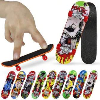 Finger Skateboard Fidget Toy Made Of Alloy And Plastic, Helps Train Finger Dexterity And Relieve Stress