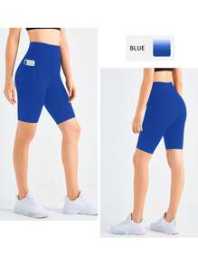 5 Pack Women's Biker Shorts With Pockets, 11" High Waist Black Workout Sports Spandex Shorts For Gym Yoga Running Summer Clothes