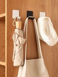 1 pieza/4 piezas Soporte para afeitadora, se puede afeitar sin hacer agujeros, montado en la pared, con almacenamiento para cable de corriente y enchufe, ropa, bolso. Gancho multiusos para enchufe, gancho manual sin taladro para afeitadora, soporte de almacenamiento para maquinilla.