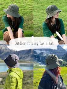 1 Piece Super Convenient Outdoor Travel Waterproof Sun Hat, Portable And Collapsible Fishing Hat, Quick-Drying Outdoor Mountaineering Sun Hat