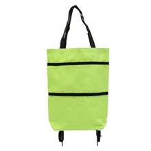 1 pieza Bolsa de compras plegable, Bolsa tipo remolcador portátil, Bolsa de supermercado, Bolsa de gran capacidad para el supermercado