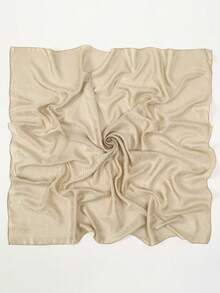 1 件女士佩斯利印花大号 100x100cm 围巾，简约纯色，百搭时尚配饰，适合日常使用