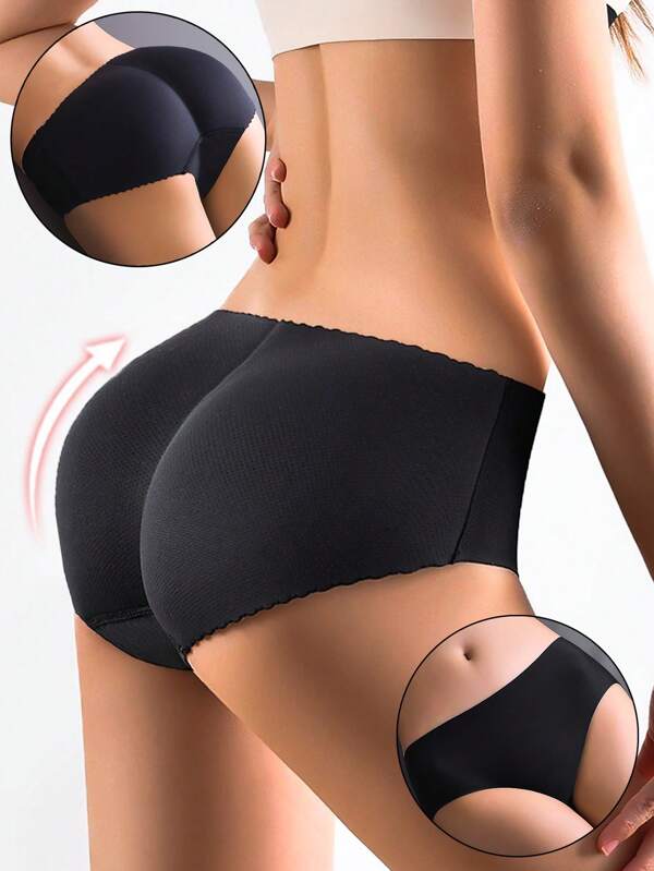 Low-Waist Enhancing Padded Butt Shaper Underwear For Sculpting Peach-Shaped Buttocks, Invisible Seamless Triangle Panty