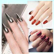 6 Colors  Nail Powder,  Nail Powder Pink Silver Gold Metallic Mirror Effect  Nail Powder, Holographic Glitter Nail Art Pigment Suitable For DIY Gel Polished Nails, Iridescent Y2K Aurora Glam Nail Powder, 0.5g - 彩色 - 查看 6