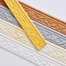 Bandes décoratives en mousse élastique auto-adhésives de 8 cm x 9,2 m, bordure murale décorative autocollante 3D à coller, convient pour la décoration maison DIY