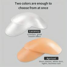 2pcs Elegant Invisible Shoulder Pads - Straight Shoulder Design, Anti-Slip, Self-Adhesive, Transparent Silicone - Multicolor - View 8