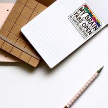 2 Pcs Funny My Brain Has Too Many Tabs Open Sticker, Funny Sticker, Funny Bumper Sticker, Waterproof Vinyl Sticker, Perfect For Laptop, Bottle, Window, Fridge, Car Bumper, Water Bottle, Journal Back To School - Multicolor - View 5