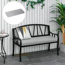 Outsunny Garden Bench Cushion 2 Seater Loveseat Seat Pad For Patio Swing Furniture For Indoor & Outdoor Use, 120 X 50 X 8 Cm, Light Grey