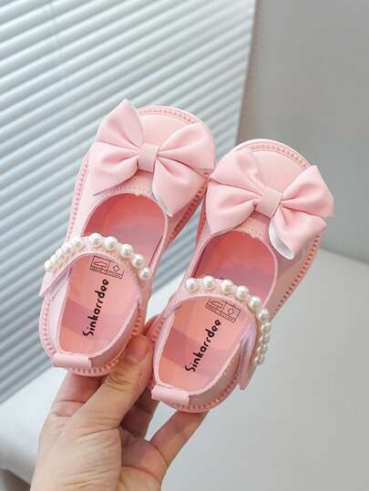 1 par platta fritidsskor för barn, prinsessskor för flickor, Butterfly Baby-läderskor är bekväma, lätta, lätta att bära, halkfria och slitstarka