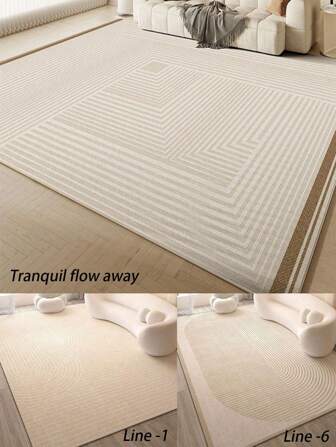 1 件装饰地垫，客厅和卧室水晶天鹅绒地毯，客厅防尘且易于维护的垫子，奶油色风格高端卧室床边毯，用于客厅家居浴室装饰户外地毯门垫夏季