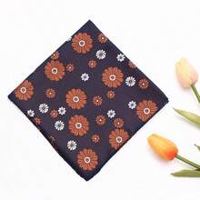 1pc Floral Print Pocket Square Handkerchief, Suitable For Men's Suits, Parties, Street, Daily Wear - Multicolor - View 3