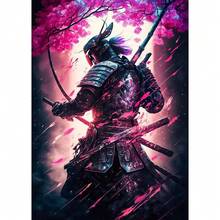 1 件/3 件墙面艺术海报可选框架复古黑色武士樱花武士人物艺术绘画壁纸海报和印刷品客厅家居装饰海报，适用于住宅和宿舍墙壁，客厅和酒吧装饰，餐厅或浴室装饰，房间装饰，高品质无框，室内/室外油画艺术，无框/有框 - 彩色 - 查看 53