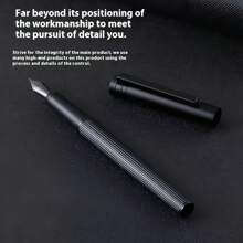 Luxury Metal Black Lacquer Fountain Pen Gift Box, Fine Nib Quality Pen Gift Set For Men, Women, Professional, Office Pen School Supplies, Back To School