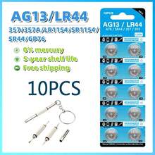 10-60PCS AG13 Coin Cell Battery RW82 SR1154 SP76 LR44 357 357A S76E G13 Alkaline Button For Watch Electronic Remote - LR44 - View 14