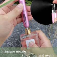 5 毫升底部可再填充香水瓶，带泵和铝制容器，便携式液体和化妆品喷雾分配器，适合旅行，化妆包，化妆包，护肤包，洗漱包，收纳袋，旅行必需品，巡航必需品