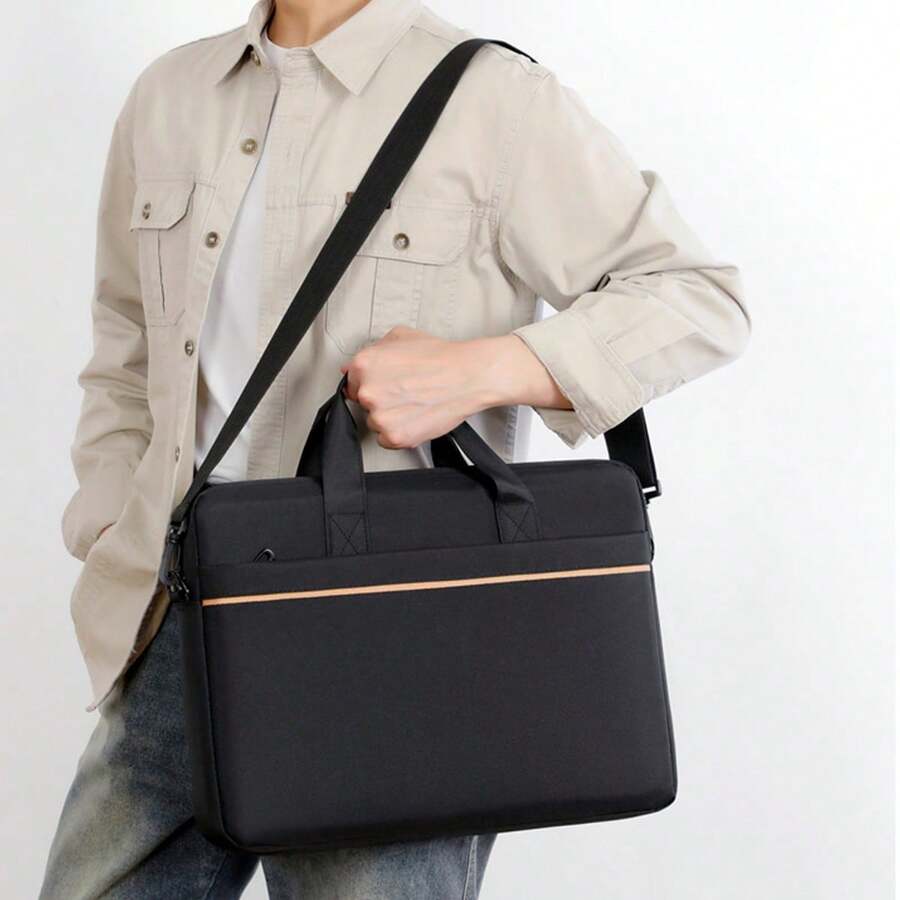 15 Inch Waterproof Laptop PC Shoulder Bag Carrying Soft Notebook Case Cover UK(Black)