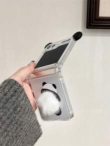 Compatible With Samsung Galaxy Z Flip 6,Galaxy Z Flip 7 Cute Cartoon 3D Panda Print Funny Kawaii Design Galaxy ZFlip 6 Flip 5 Flip 4 Flip 3 Phone Cover For Girls Boys Waterproof Shockproof Anti-Fall Scratch Resistant - Panda - View 2