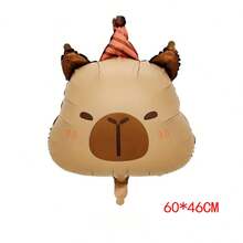 1pc Aluminum Membrane Capybara Balloon, Holiday Birthday Party Scene Decoration - 卡皮巴拉鋁膜氣球 - 查看 10