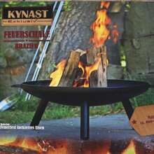 Feuerschale Ø 60cm Eisen Feuerstelle schwarz feuerfest lackiert Feuerkorb Lagerfeuer Feuerwanne rund 29cm Höhe