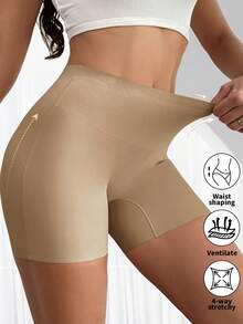 Women's Seamless Shaping Briefs, Dress Lining Shapewear Shorts, Tummy Control Butt Lifting Panties - Brown - View 2