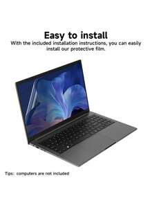 1pc Privacy Screen Protector, With Auxiliary Sticker, Anti-Peeping Blue Light Filter, Fit For 14" And 15.6" Laptops, 3H Hardness Full Screen Coverage, Easy Installation, Bubble-Free - Black - View 8