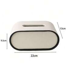 1pc Desktop Leather Tissue Box, Multi-Color Options Tissue Paper Storage Box, High-End Luxurious Oval Tissue Box, Multifunctional Coffee Table Tissue Box, Car Tissue Paper Storage Box - Multicolor - View 12