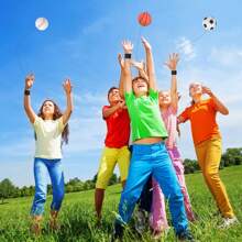 1 pieza Mini pelota de ejercicio con muñequera, pelota de ejercicio elástica de agarre cómodo, de poliéster termoplástico duradero, con patrón de espacio y luna, adecuada para actividades recreativas al aire libre y entrenamiento - sin alimentación, sin electricidad requerida