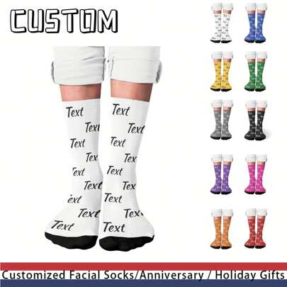 1 Pair Of Custom Couple Socks, Name Custom Socks, Can Customize Their Own Name Socks, Family Custom Socks, Personalized Custom Socks, Pet Anniversary Gift, First Year Gift, First Year Custom Socks