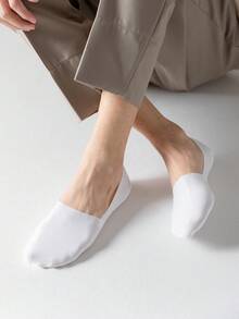 1/7 Pairs Men's Solid Color Mesh Breathable Boat Socks, Lightweight Business Invisible Socks, Spring/Summer - Multicolor - View 9