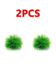 Plantas artificiales decorativas para acuario, ornamentos en miniatura para paisajes, hierba acuática falsa, decoración de pecera, plantas acuáticas de plástico, hierba acuática artificial de plástico, racimo de hierba, decoración de paisajismo para pecera, ornamentos en miniatura para paisaje acuático, decoración de hierba acuática y flores pequeñas falsas, fácil mantenimiento
