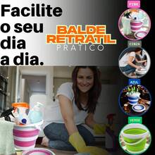 3L Magic Folding Flexible Retractable Bucket - Verde - Ver 3