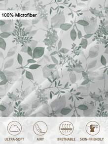3 pièces/set Ensemble de housse de couette à motif floral (1 housse de couette et 2 taies d'oreiller) Ensemble de literie de couette doux et agréable pour la peau pour la maison, Ensemble de draps toutes saisons