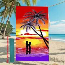1pc, BrandName 2025 New Microfiber Quick-Dry Beach Towel With Beach Towel Fastening Strap- Extra Large 175*90cm, UV Protection & Antibacterial, Lightweight & Compact For Beach, Pool, Yoga, Travel Essentials Travel Accessories Beach Essentials