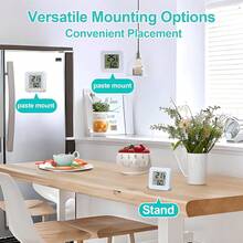 4 件迷你高精度湿度计，数字室内温湿度监测器，小型便携式，适用于家庭、办公室、苗圃、温室、酒窖、爬行动物