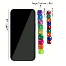 50 piezas de dados de colores, dados de 6 caras para juegos de mesa, dados sueltos de 14 mm para fiestas, juegos de mesa (color aleatorio) - Multicolor - Ver 5