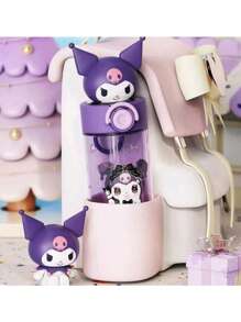 Sanrio 1pc Sanrio Kuromi Water Bottle Water Cup, 500ml Straw Cup,For Outdoor, Camping,Easy To Carry,Holiday Gifts, Birthday Gifts, Party Gifts,Cute Student High Bounce Straw Cup,High Aesthetic Water Cup