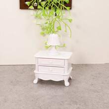 1pc White/Pink/Brown Color Makeup Vanity And Nightstand Boxed Set, Mini Colored Furniture Playset, Mini Colored Vanity, Mini Furniture Model, Mini Vanity, Vanity Model, Dollhouse Decor, Pretend Play Toy, Miniature Model, Photography Prop, Realistic Furniture Model, Plastic Toy - Multicolor - View 9