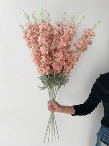 1pc 33.8inch Artificial Flower Silk Delphinium Long Stem Fake Plant For Home Decor,Room Decor,Wedding Decor,Tall Floor Vase Decoration,Spring And Summer Decoration,Garden Decor,Outdoor Party Decorations,Office Decor